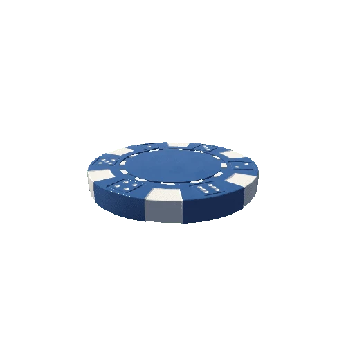 Poker chip blue